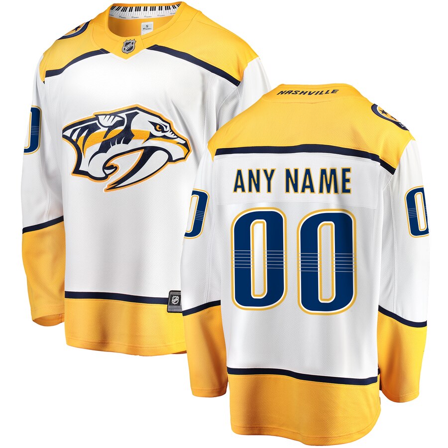 Nashville Predators Custom Letter and Number Kits for Away Jersey Material Vinyl